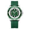 Relógio masculino Tempuss Marlin Verde Explorer com pulseira verde e mostrador verde, vista frontal