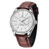 Relógio Masculino Tempuss Élyséon branco com caixa prata e pulseira de couro marrom