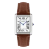 Relógio Masculino Tempuss Romano com mostrador branco e pulseira de couro marrom