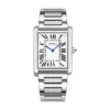 Relógio Masculino Tempuss Romano com mostrador branco e pulseira de aço inox escovado